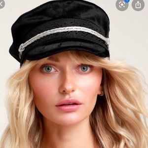 Brixton ALBANY fisherman hat/cap BLACK VELVET  XS